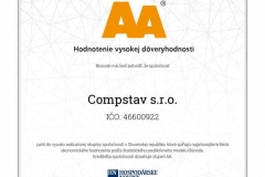 AA - certifikát vysokej dôveryhodnosti 2019